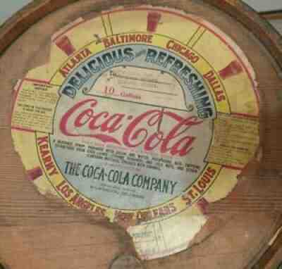 Antique Original Coca Cola 10 Gallon Wooden Syrup Barrel Sent to Lebanon, PAÂ 