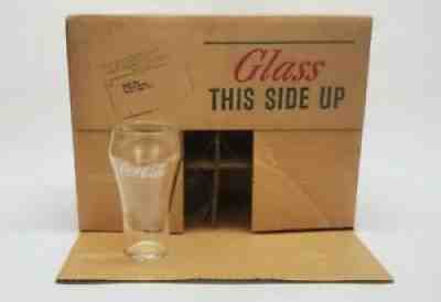 NIB (12) Coca-Cola Fountain Soda Glasses - Libbey 16oz Jumbo Size Safedge