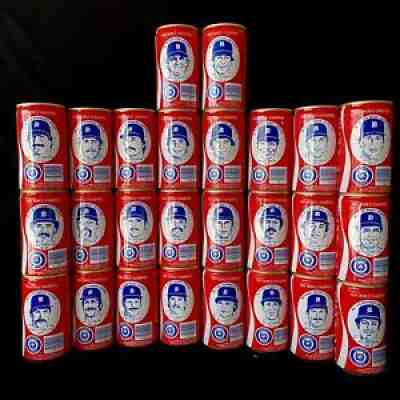RARE Complete Set 1984 World Series Champions Detroit Tigers Coke Coca Cola Cans