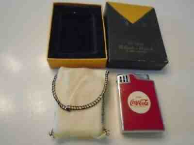 Vintage 1960's Drink Coca-Cola Blue Bird Musical Lighter With Original Box Nice