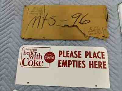 NOS Coca Cola Rack Topper Sign Things go better with a Coke