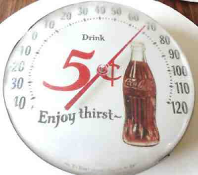 Vintage Coca-Cola Tru Temp Advertising Thermometer Original Coke