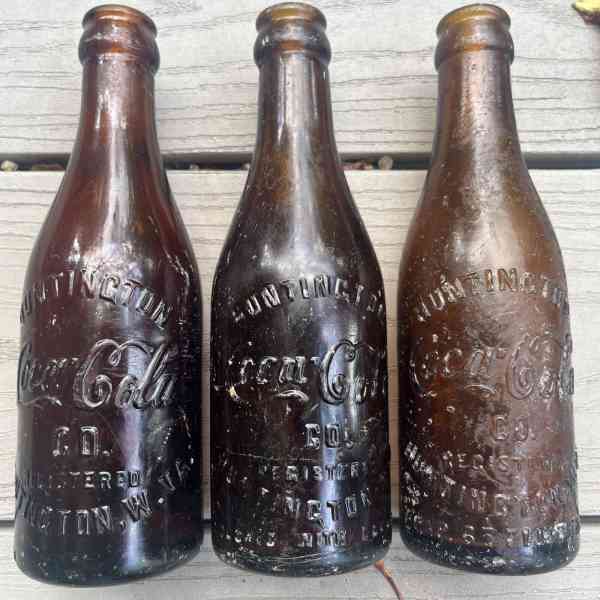 Three Early Huntington, West Virginia, Coca-Cola Bottles