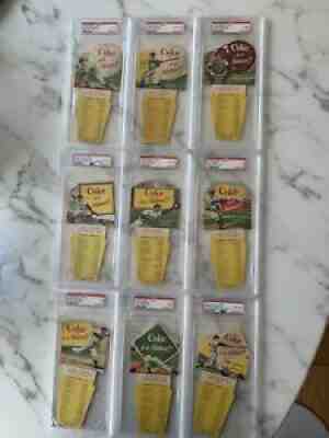 ð??¥RARE ð??¥ 1952 COCA-COLA PLAYERS TIPS NEAR SET 9 OF 10 - OVERALL CONDITION EX 5