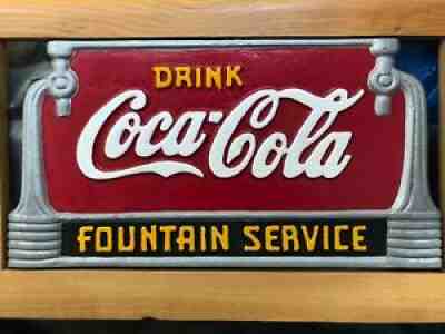 Coca-Cola bench 48" x 24" x 30" cast iron back and sides Fountain Service NR