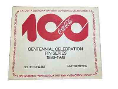 Coca-Cola Coke Centennial 100 Year Pin Set 101 Pins 1886 - 1986 Atlanta CA