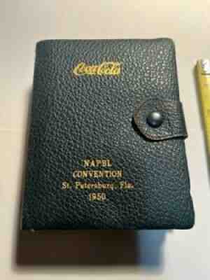 1950 COCA COLA NAPBL Convention WWII Era Playing Cards Leather Booklet RARE!