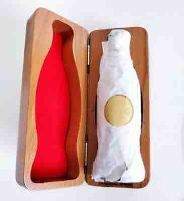 2002 Olympic Coca-Cola Glass Bottle with Wood Box Compass Group Limited 200 Made