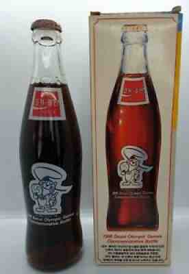 Extremely Rare 1988 Coca Cola Seoul Olympic Games Commemorative Bottle W/ Box