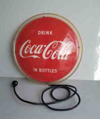 1950s COCA COLA IN BOTTLES Light Up Neon Products HALO LIGHT Button Sign