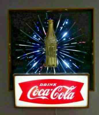 Coca-Cola Lighted Starburst Shooting Star Sign.