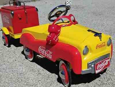 Vintage Coca-Cola Pedal Car With Trailer And Cooler RARE NICE-LOOKING!!