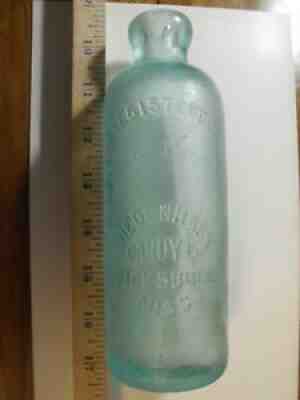 RARE 1880's HUTCHINSON Bubble-Top COCA COLA BIEDENHARN VICKSBURG Miss 'B' BOTTLE