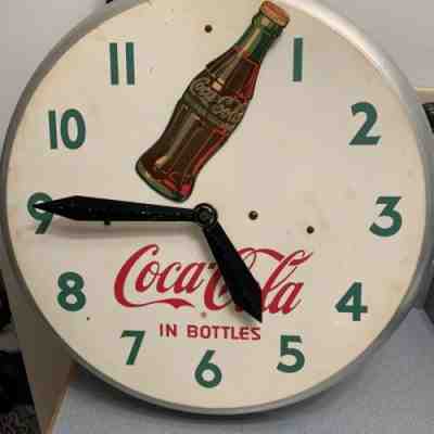 Aluminum Coca-Cola Swihart Rocking Bottle Electric Clock