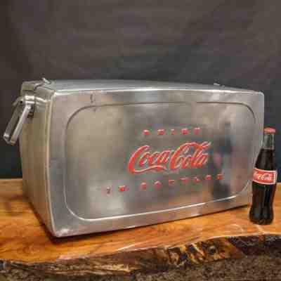 RESTORED 1950 Aluminum Coca-Cola Cooler