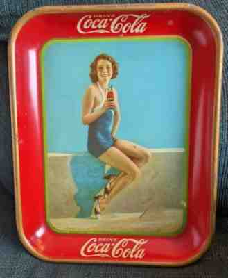 1933 Coca Cola Coke Tray Frances Dee Authentic Original Vintage Paramount Player