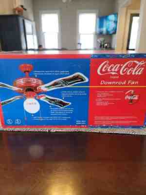 Vintage 1997 Coca Cola downrod ceiling fan - NEW in box