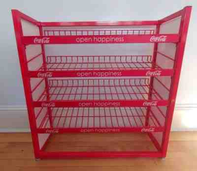 Coca Cola Coke Store Advertising Display Rack Adjustable Metal Shelves 33x32x12