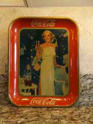Vintage, ORIGINAL, 1935, Coca-Cola, Coke, Soda, Serving Tray, EX Condition