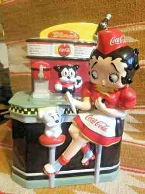 RARE SUPER COOL COCA COLA BETTY BOOP DINER WAITRESS COOKIE JAR LIMITED ED 3600