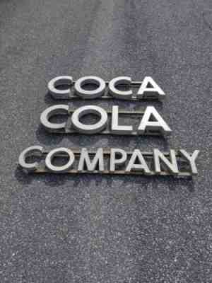 VTG RARE ORIGINAL METAL 3-PC SIGN FROM 5th st N.Y THE CLOSED COCA-COLA COMPANY