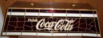 Vintage Stained Glass Coca Cola Hanging Light Tiffany Pool Table never used