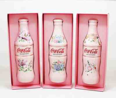 3 coca cola coke ceramic bottles box set Haadthip Thailand limited edition