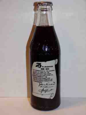 10 OZ COCA COLA COMMEMORATIVE BOTTLE - 1974 THOMAS COMPANY CHATTANOOGA TN CLEAR