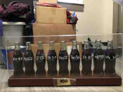 1986 Coca Cola 100th Centennial Celebration International 9 Bottle Collector Set