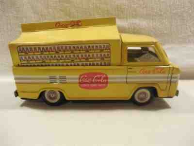 Vintage 1950's KTS Japan Coca-Cola Tin Friction Corvair Pick-up Toy Truck