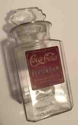 Circa 1914 Franklin Caro 'Coca Cola Pepsin Gum' Glass Lid Jar