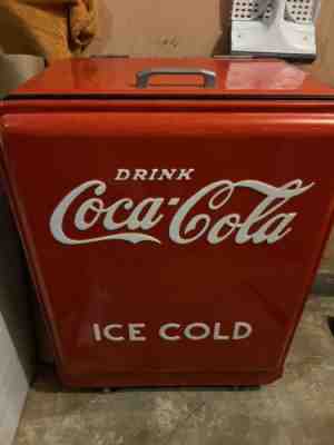 coca cola large vintage cooler