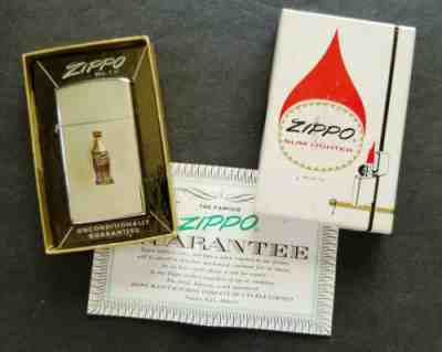 Coca Cola Gold Bottle Zippo Lighter New In Original Box - WPG New Plant 1966
