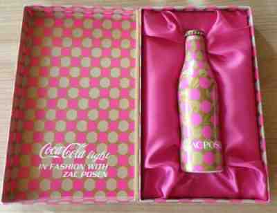 RARE!! Coca Cola alu bottles from Germany. Designer Zac Posen. 1 full bottle+box