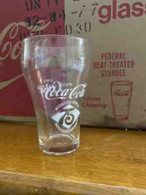 75TH ANNIVERSARY VINTAGE COCA-COLA DRINKING GLASSES (1902-1977)