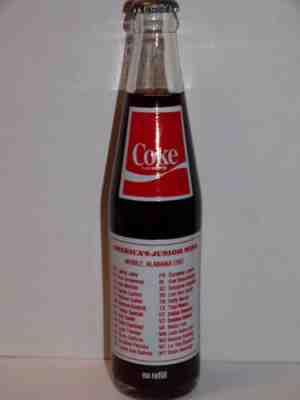10 OZ COCA COLA COMMEMORATIVE BOTTLE - 1981 AMERICA'S JUNIOR MISS MOBILE ALABAMA