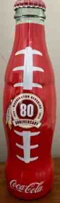Washington Redskins 80th Anniversary Coca-Cola Coke Bottle 1932 to 2012