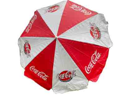 Coca Cola Red White Bottle CapXL Vinyl Outdoor Patio Market Umbrella â??NEW