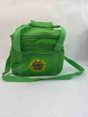 Vintage Surge Soda Pop Lunch Bag Box Tote, Coca-Cola, Green RARE