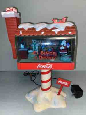COCA-COLA MAIL CHRISTMAS MUSIC BOX "EL BUZON DE LOS DESEOS" SANTA RARE 2002