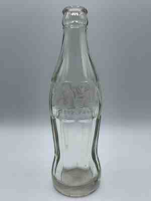 Vintage Coca-Cola Coke Bottle White Arabic Ethiopia Glass Marked 64