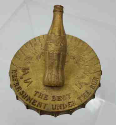 COCA-COLA BOTTLING Co of MIAMI Sundial Small Promo Ad Paperweight Sign Coke Soda