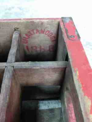 1968 Chattanooga coca cola wooden crate