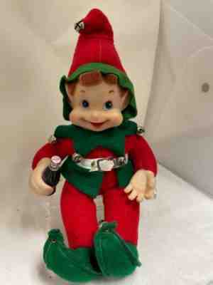 Rare Complete 1950's Rushton Star Atlanta Coca Cola Coke Xmas ELF doll