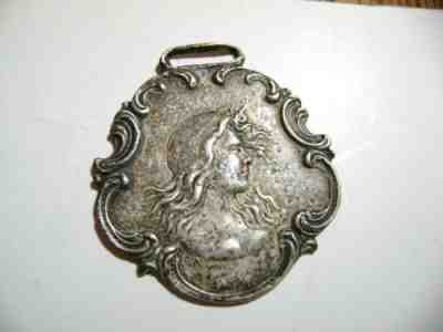 Sterling Coca Cola Watch Fob , Art Noveau Woman ca 1910