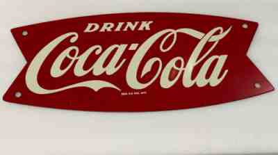 Vintage Coca Cola Fishtail Rack Sign