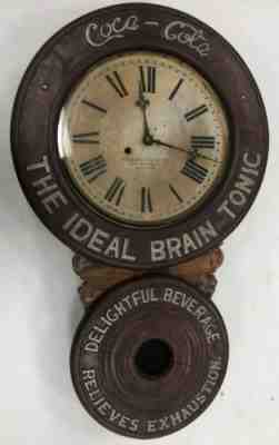 Coca Cola (COKE) 1892 Somers "Pendulum" Type Vintage Wooden Advertising Clock