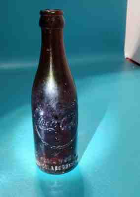 AMBER CURVED ARROW COKE JACKSON TENN. TENNESSEE AMBER COCA COLA SODA BOTTLE ROOT