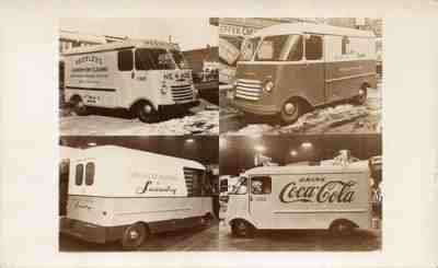 Alexandria VA "The Kurb-Side" Coca-Cola, Peerless, Laundry & Flower Trucks RPPC