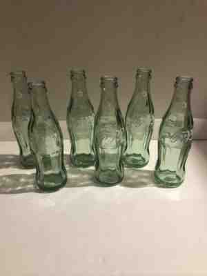 6 VINTAGE 1975 COCA COLA STAR OF DAVID ISRAEL EXPOSITION BOTTLES - 6.5oz - VGC!